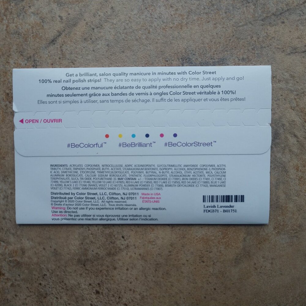Color Street - 3/$20 - Lavish Lavender (RETIRED) - Picture 3 of 3